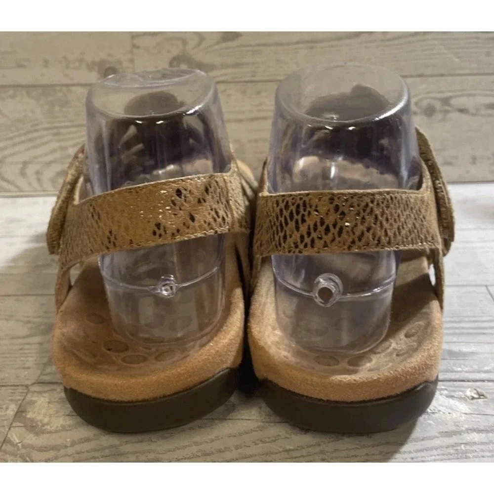 Vionic Harissa Sandals Womens Size 6.5 Brown Tan Snake Print Comfort Strappy - Picture 5 of 9
